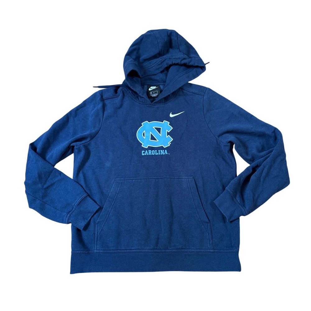 Nike Hoodie Women Navy Blue UNC Tar Heels Graphic Pullover SIZE M